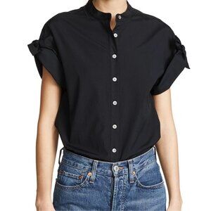 Veronica Beard Sanaa Tie-Sleeve Button Front Top – Size 6